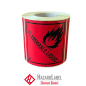 Preview: Hazard Label Class 3, 10x10 cm, Paper, FLAMMABLE LIQUID